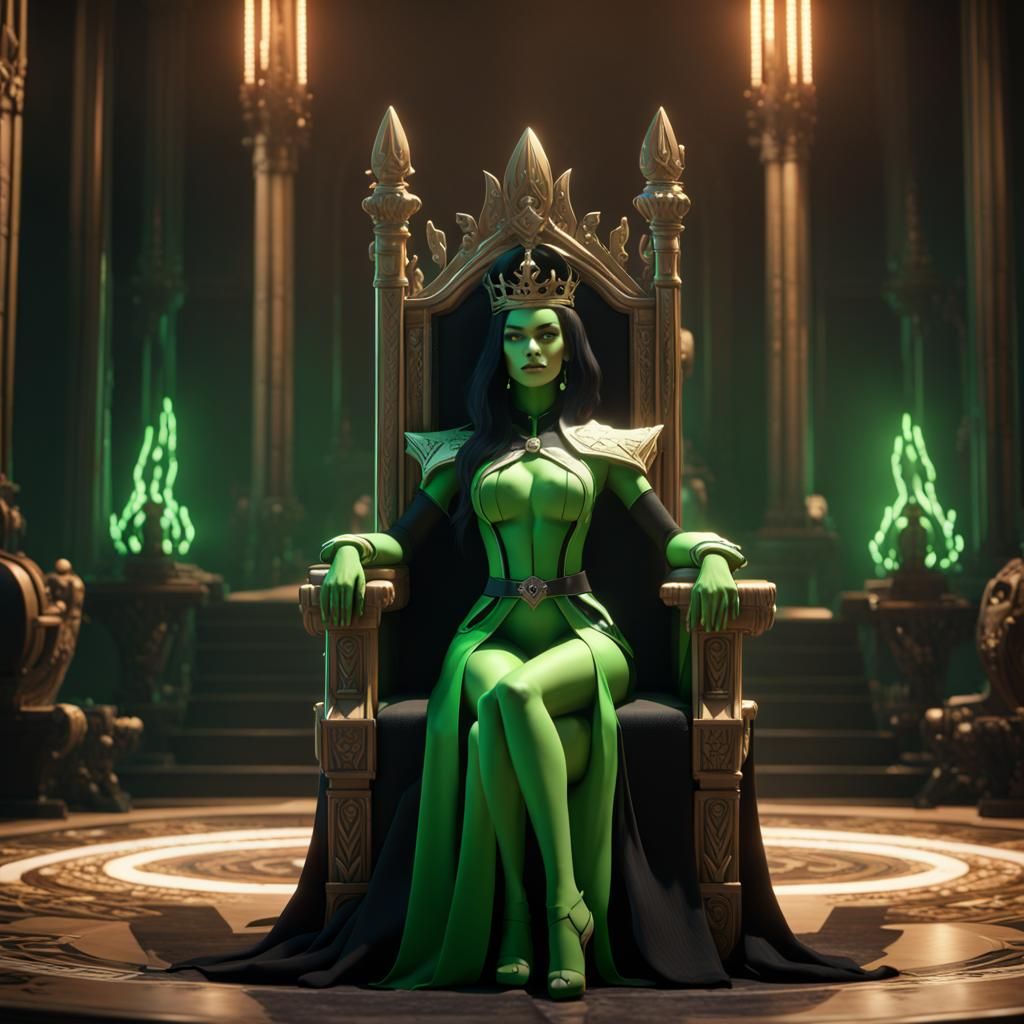 Shego as Queen: 3D Game Cinematic Graphics