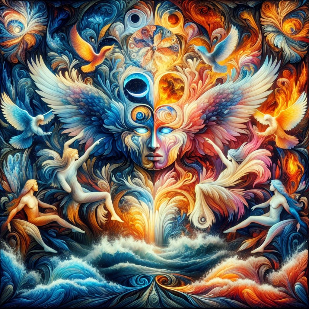 Surrealist Dualities: Heaven, Earth, Spirit, and Nature