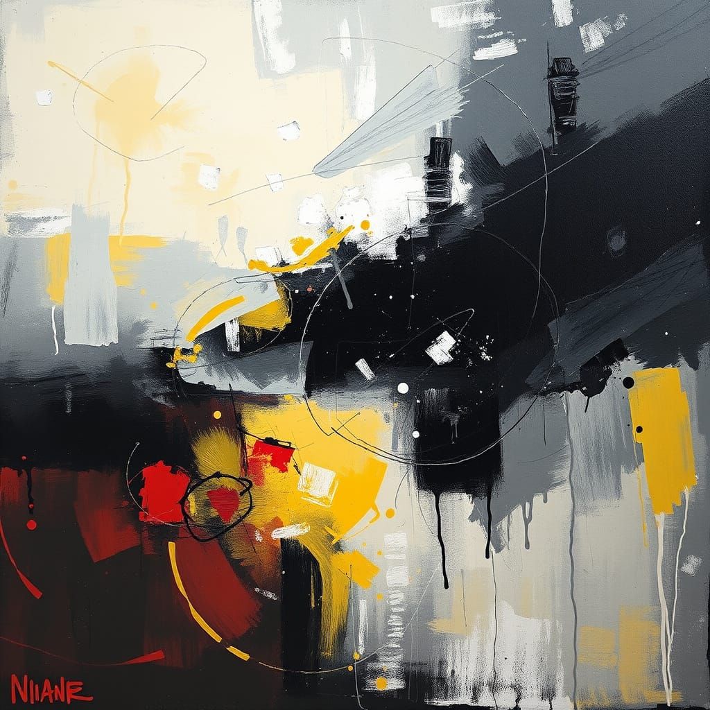 Ethereal Mourning Landscape in Expressive Brushstrokes