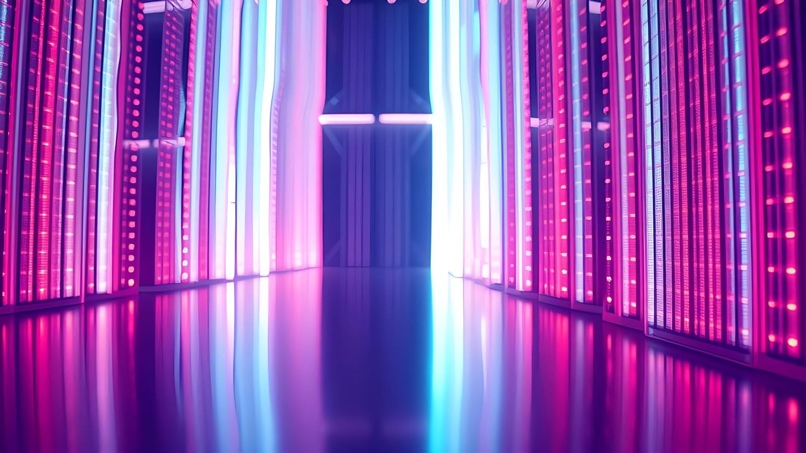 Fluorescent Abstract Mandelbulb in Iridescent Aluminum