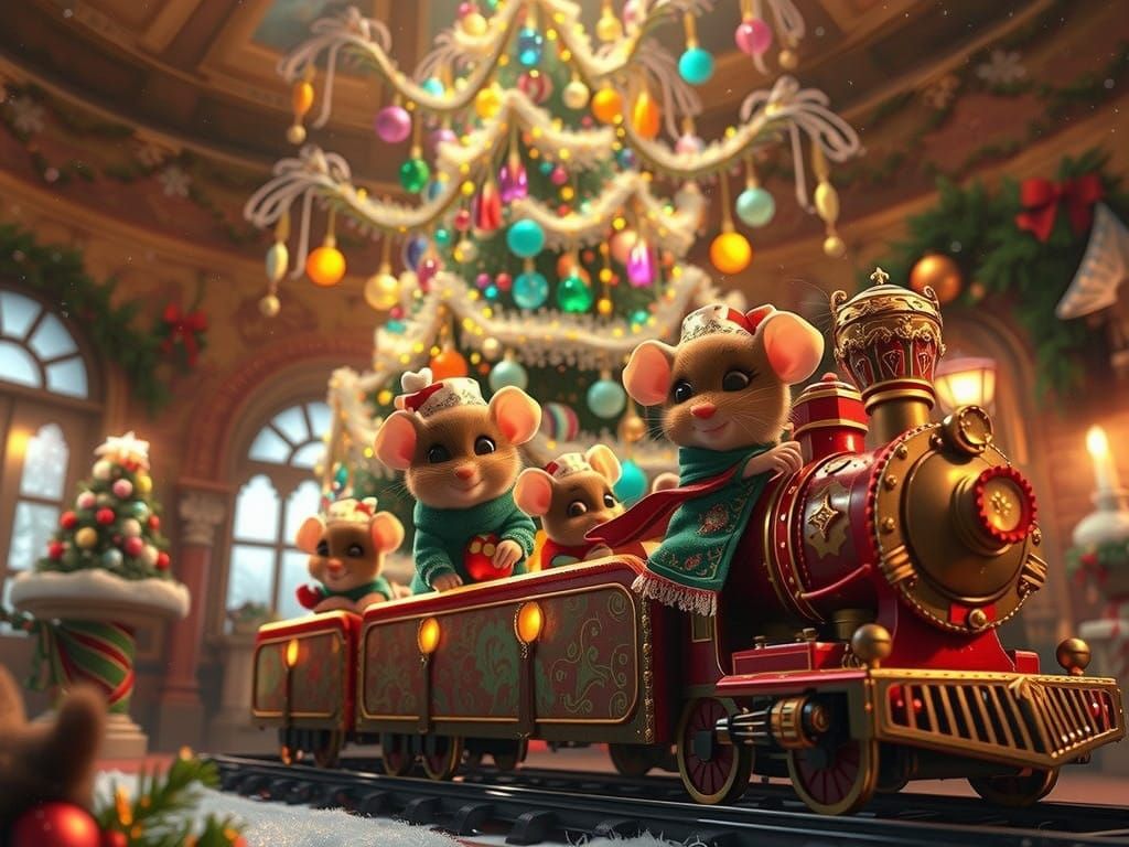 Charmed Whimsy: A Mouse's Christmas Wonderland