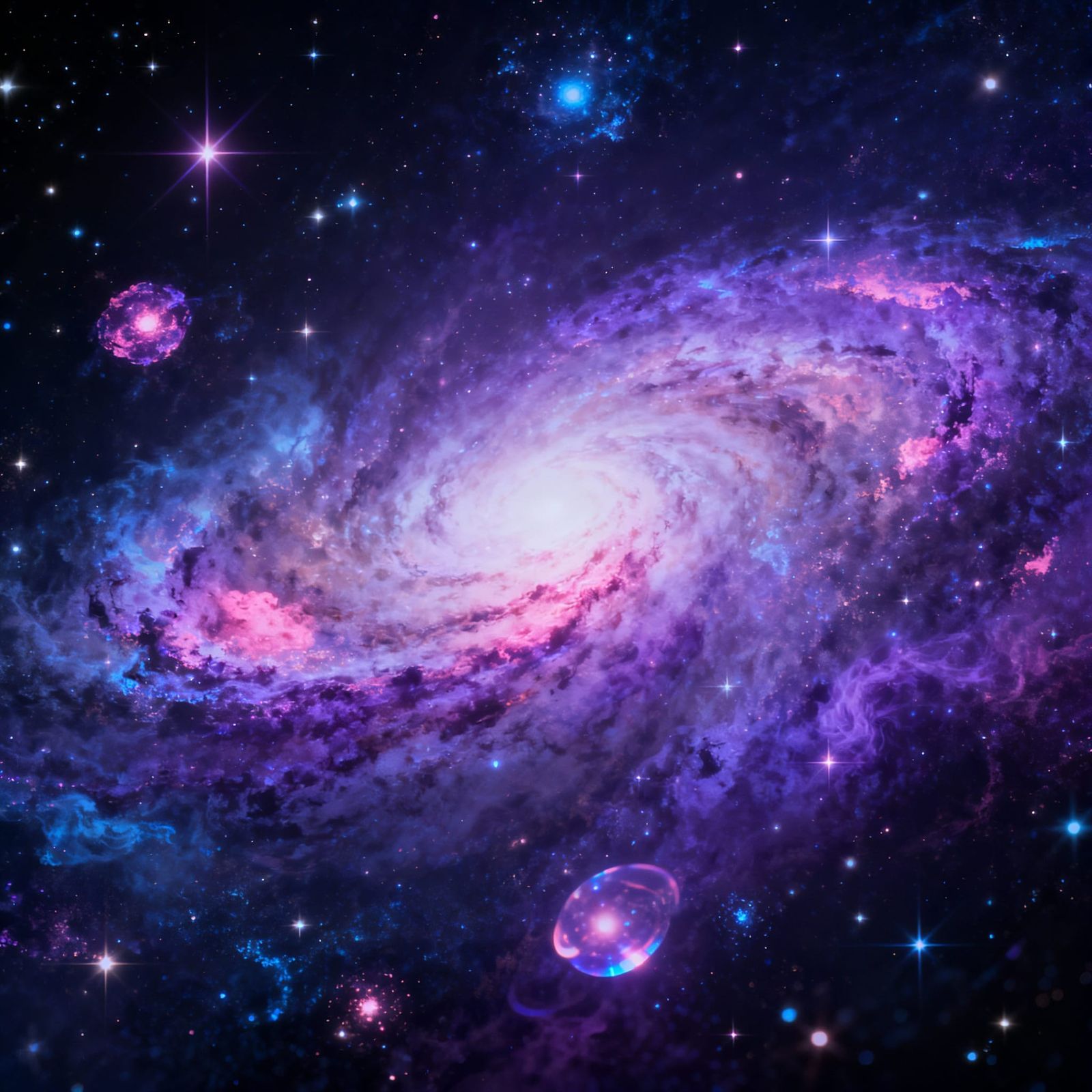 Cosmic Galaxy Formation Illustration