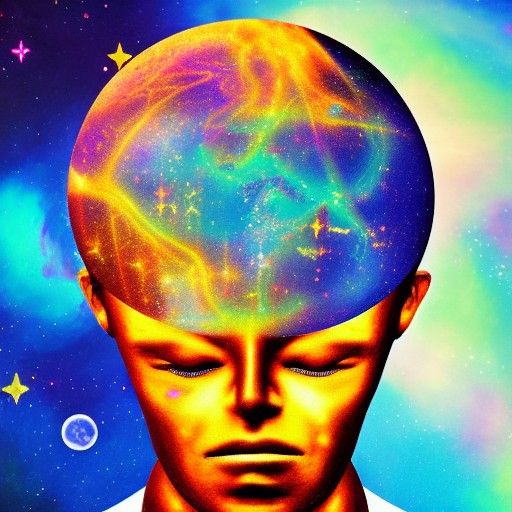 Cosmic Leader in Holographic Astral Illustration