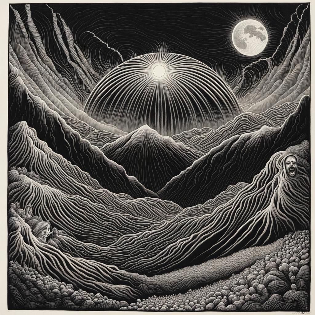 Mythpunk Banshee Screaming on Mount Olympus