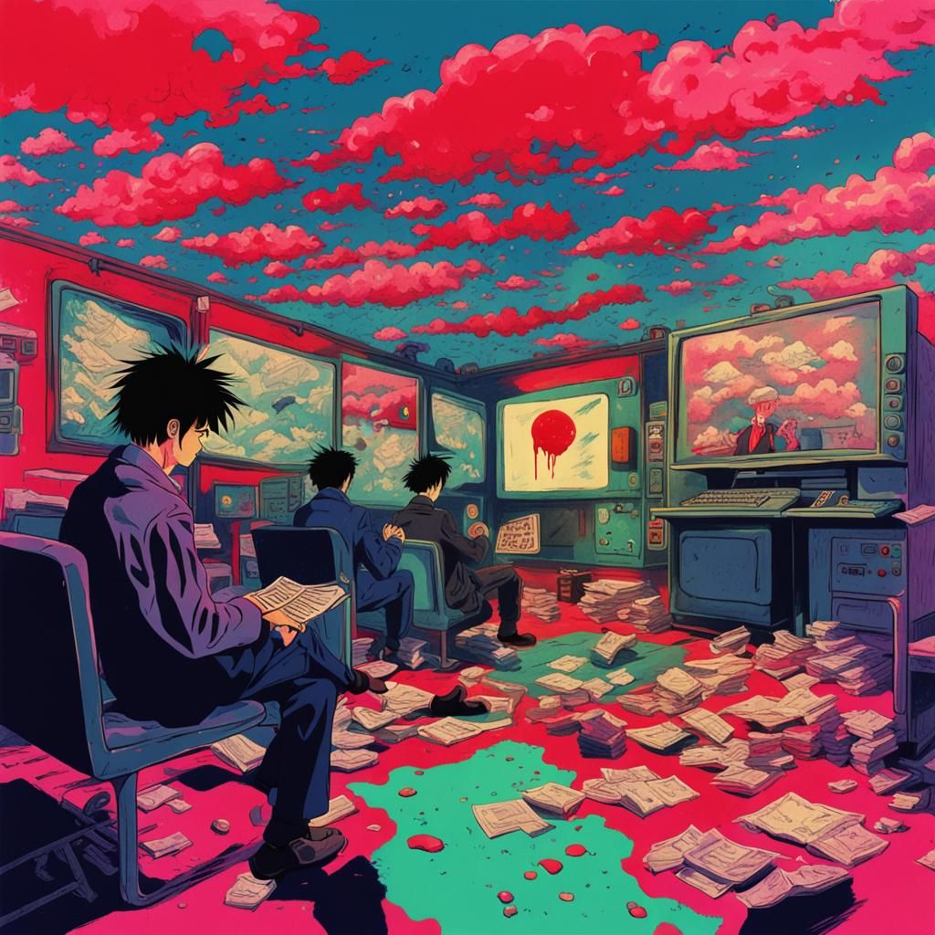Surreal 90s Anime Distorted Reality