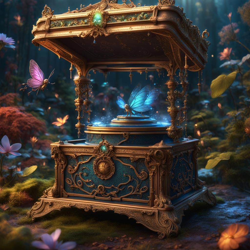 Detailed Fairy Music Box Concept Art