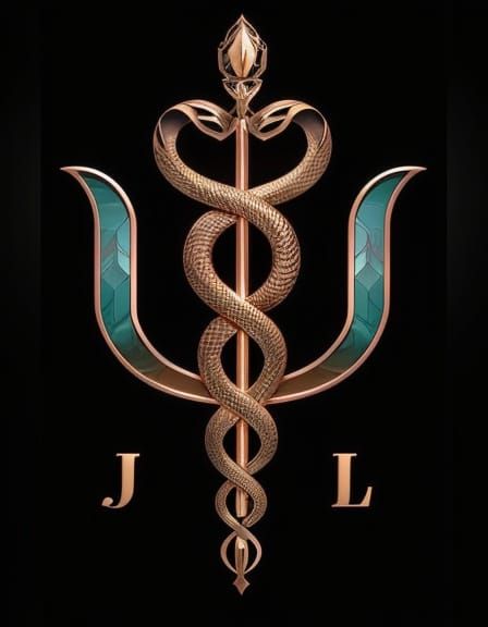 Elegant Minimalist Logo Design with Caduceus