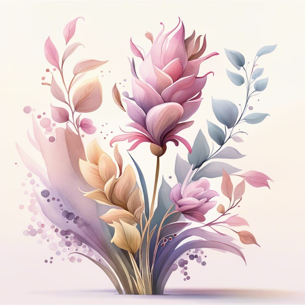 Wedding Invitation Background with Pink Roses Watercolor