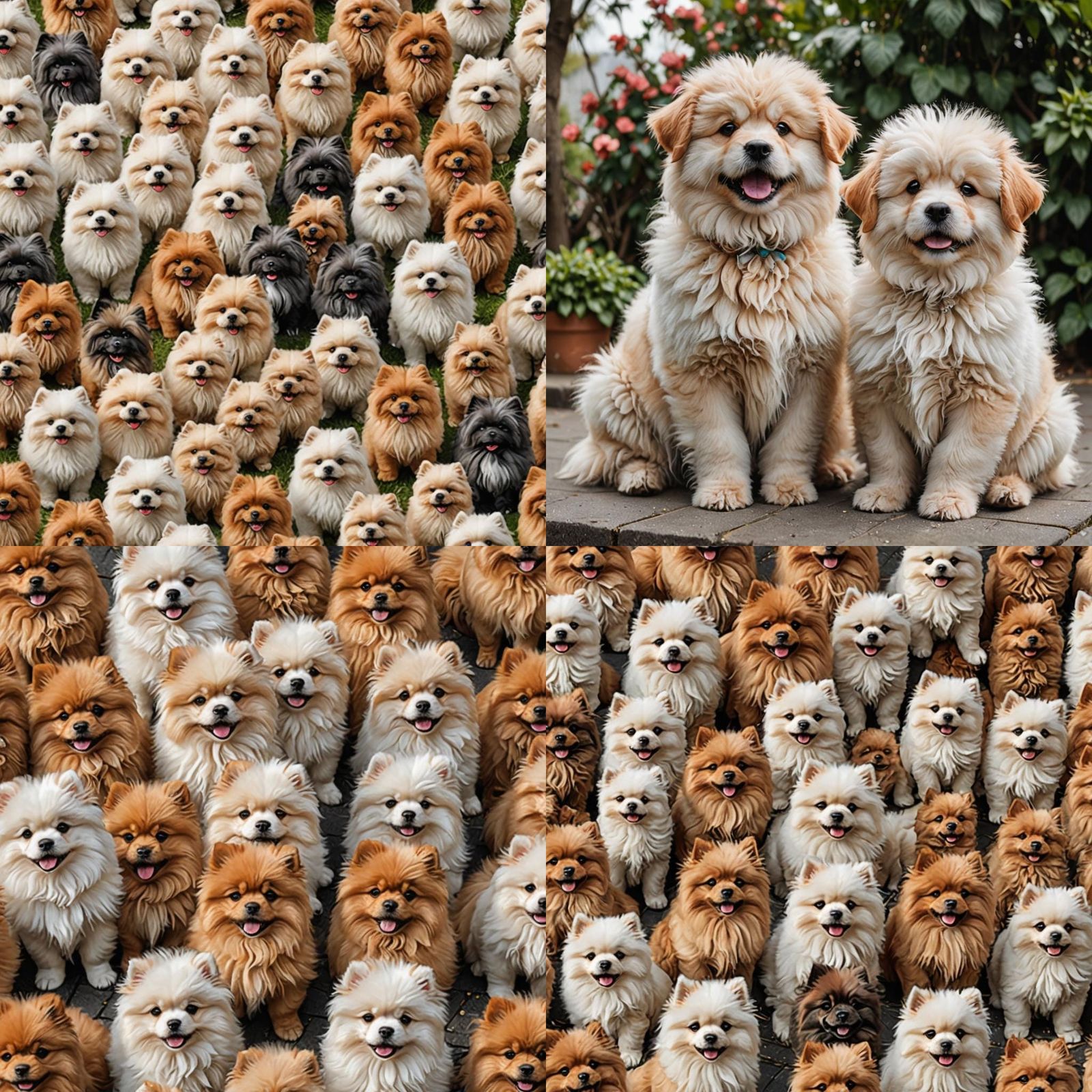 Cute Fluffy Dogs: An AI-Generated Delight