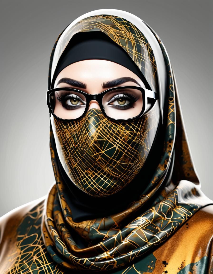 Pop Art Portrait of a Niqabi Woman