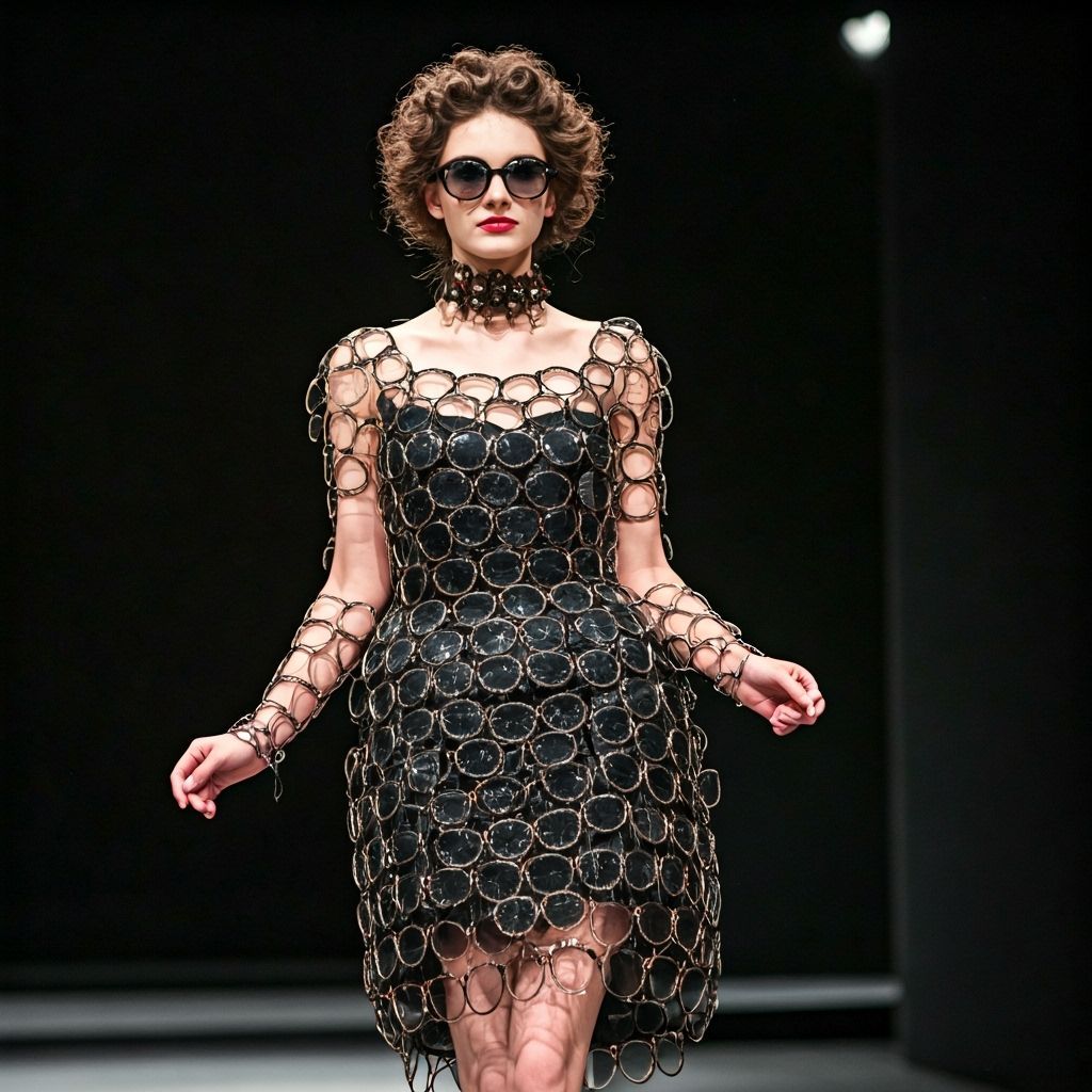 Dress Made From Dark Glasses