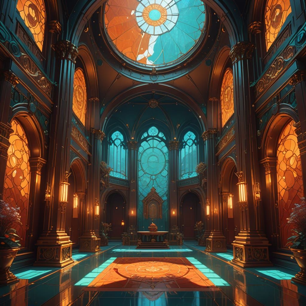 High-Vaulted Offerings Treasury in Unreal Engine 5
