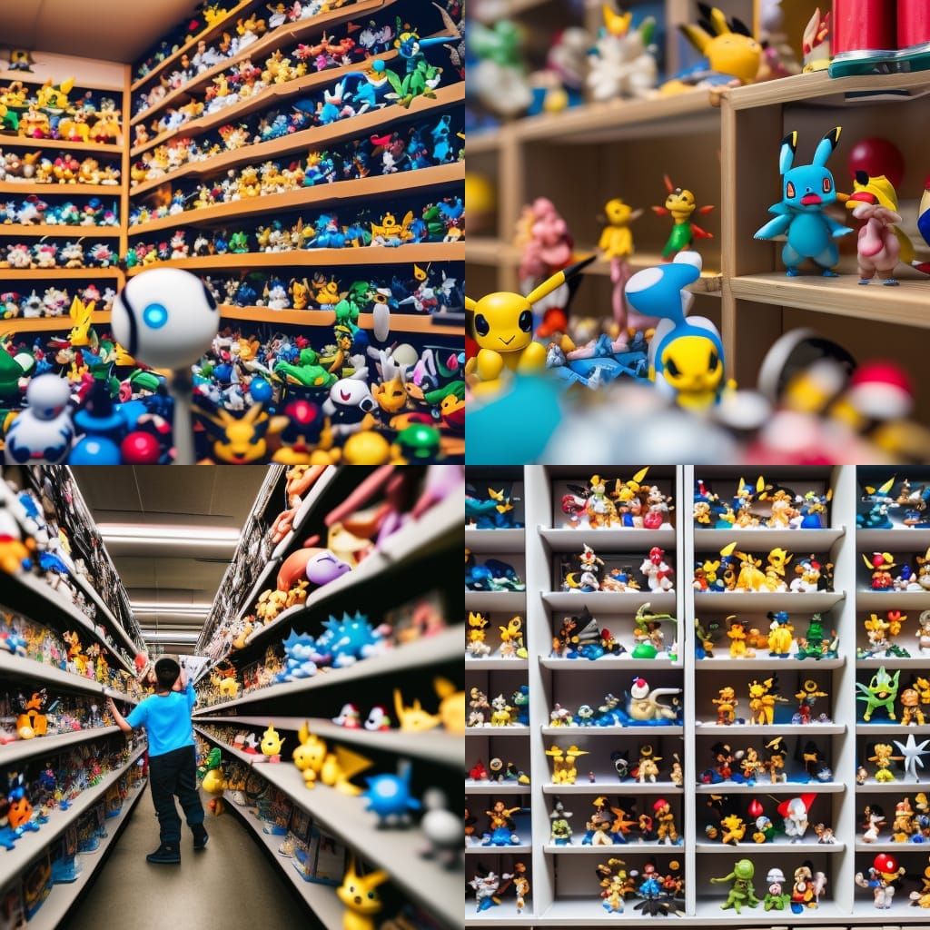 Pokemon Figures in a Backroom: Professional Photography