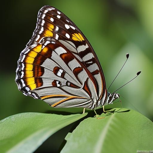 Giant Butterfly on Mountain: Hyperdetailed Concept Art