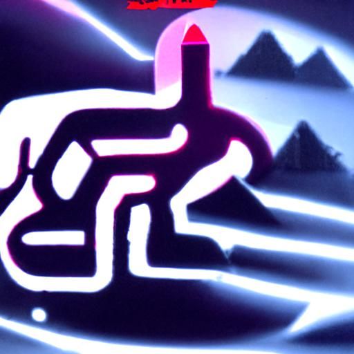 Pop Art Volcano Butt in Synthwave Neon