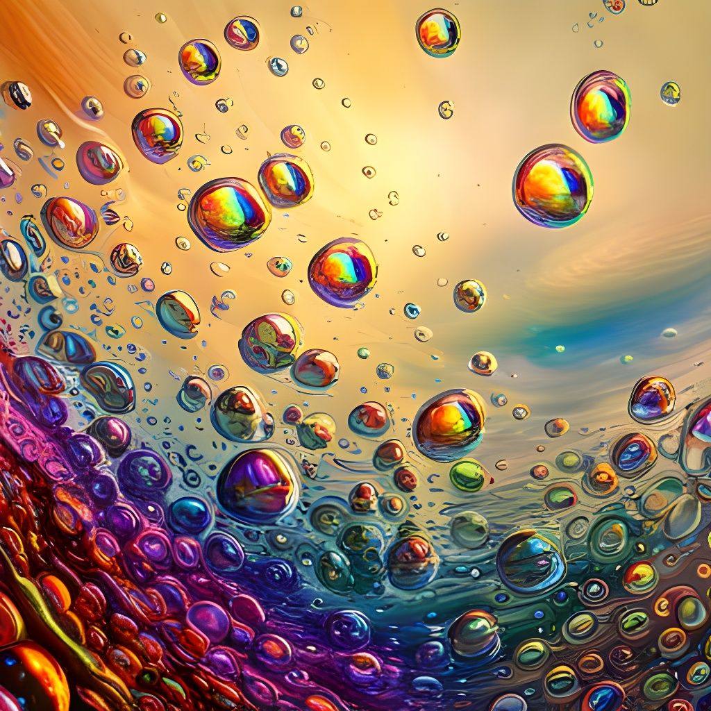 Iridescent Bubbles in a Glassy Whirlwind