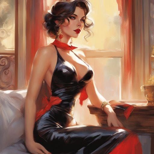 Adorable woman on a bright sunny day...