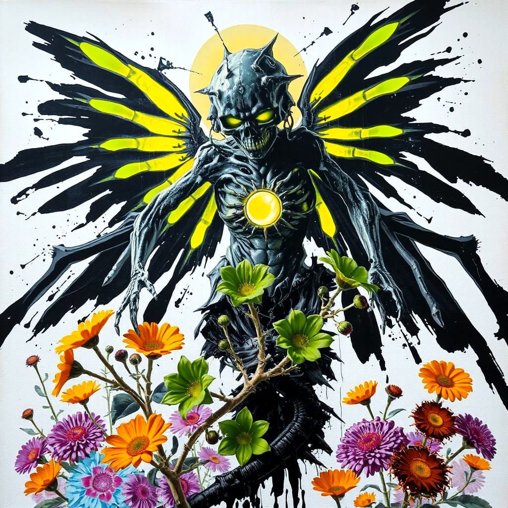 Angel of Death in Cyberpunk Art