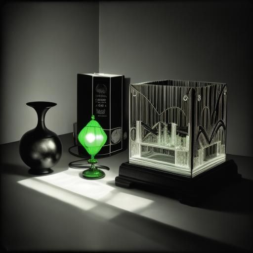 Abstract Rayograph with Luminous Fairy