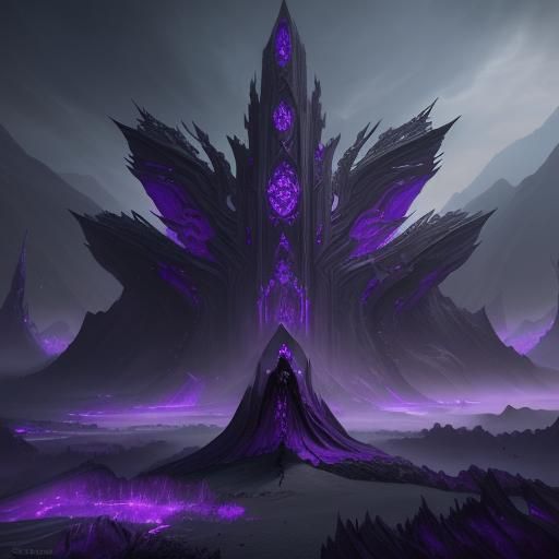 Fantastical Purple Vantablack Matte Painting in 8k