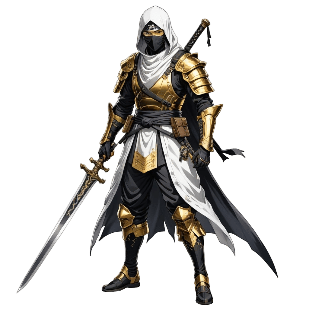 Ninja Warrior in Golden Armor