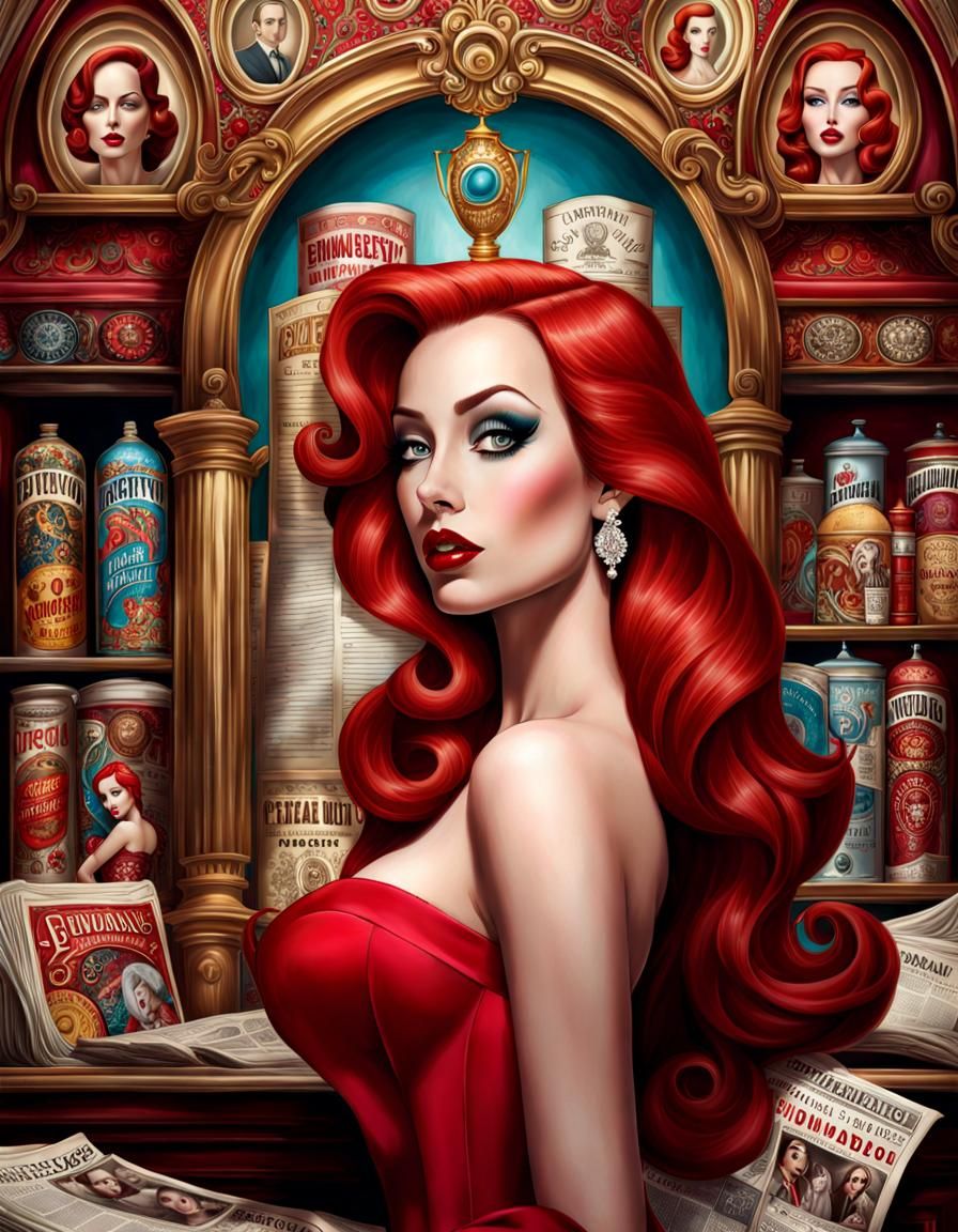 Jessica Rabbit in Disney Style Digital Art