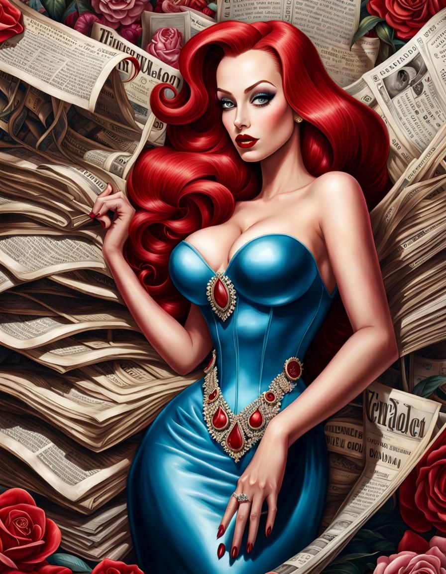 Jessica Rabbit in Disney Style Digital Art