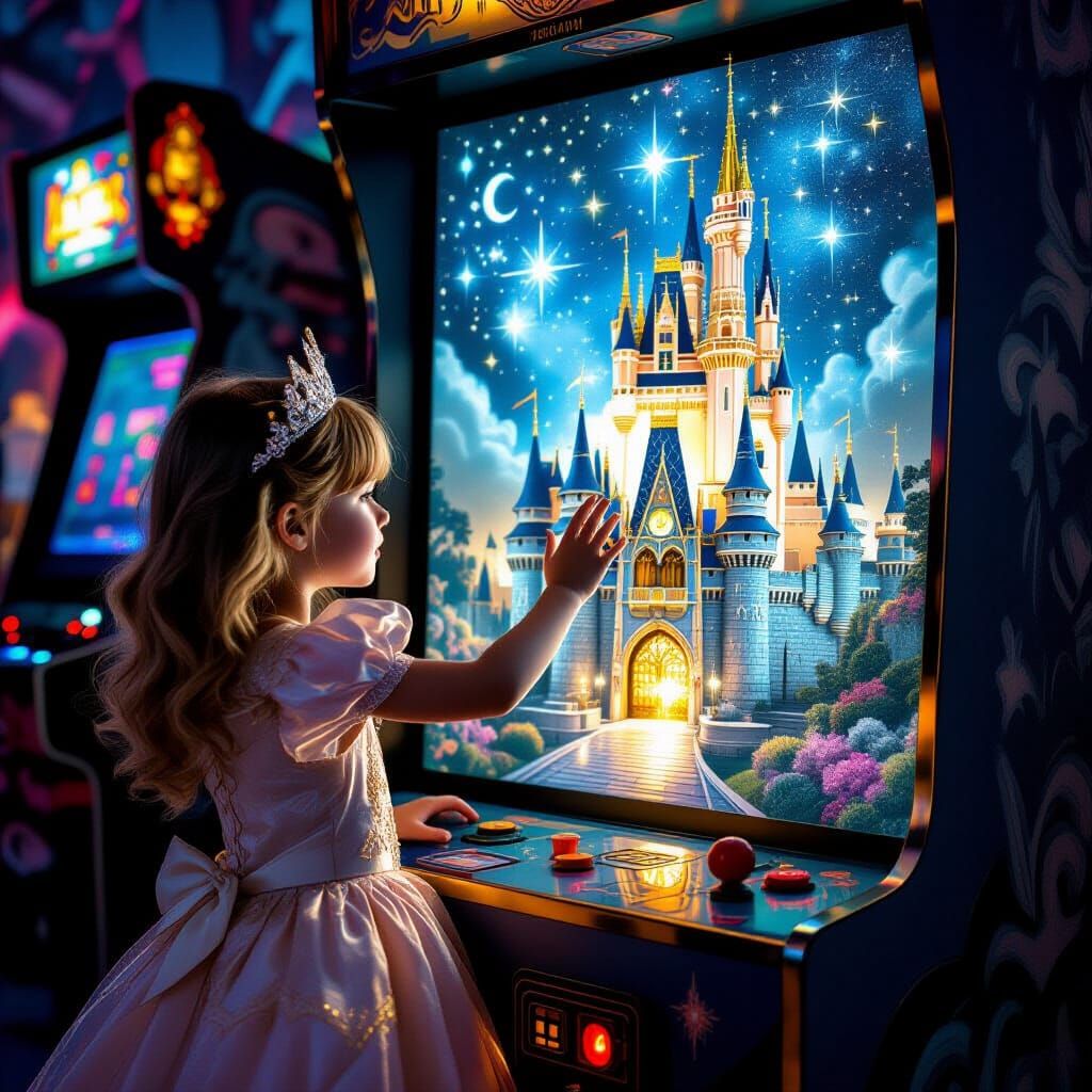 Girl Touches Arcade, Enters Enchanted Castle Realm