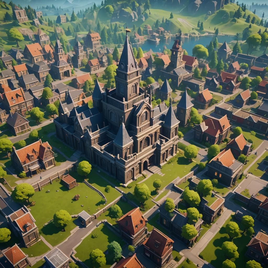 Detailed Fortnite Matte Painting in Unreal Engine 5