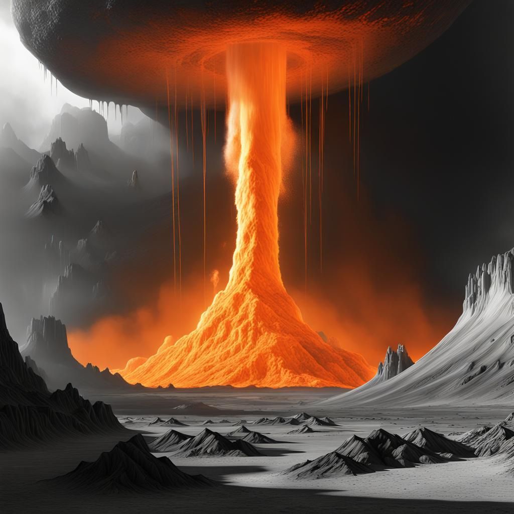 Spectacular Geyser Eruption on Barren Planet