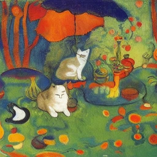 Surreal Cat World: Inspired by Abstract Expressionism