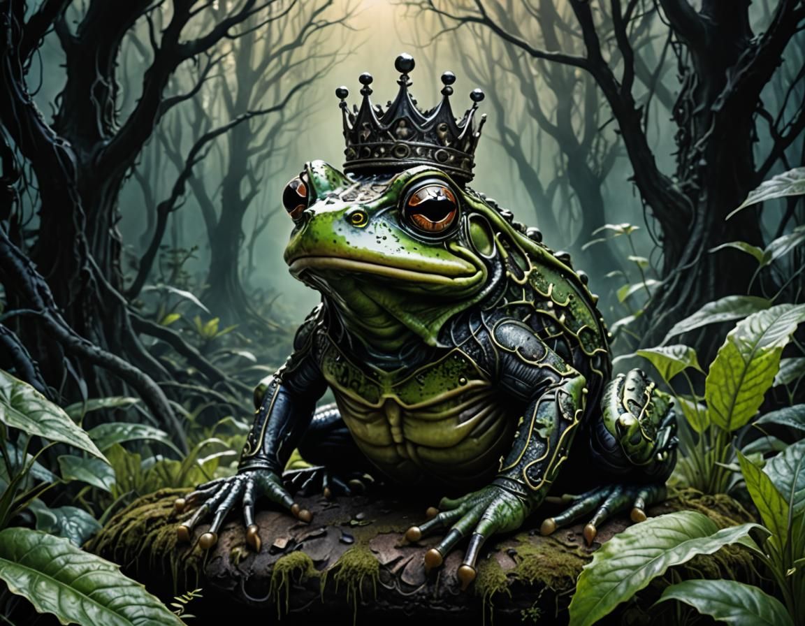 The Frog King in H.R. Giger Style
