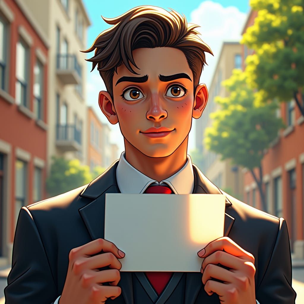 Man Receives Academy Acceptance Letter: Hyperrealistic Digit...