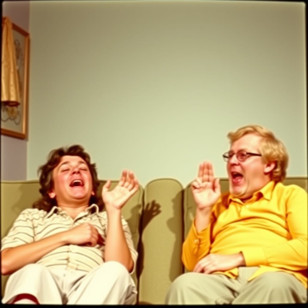 Surreal 80s Home Video Moment in Whimsical Watercolor