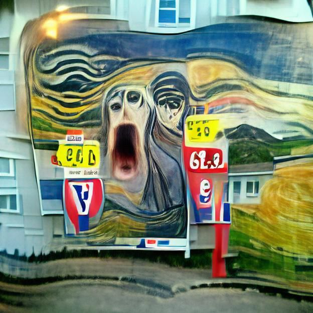 Distorted Gas Prices in Expressionist Style