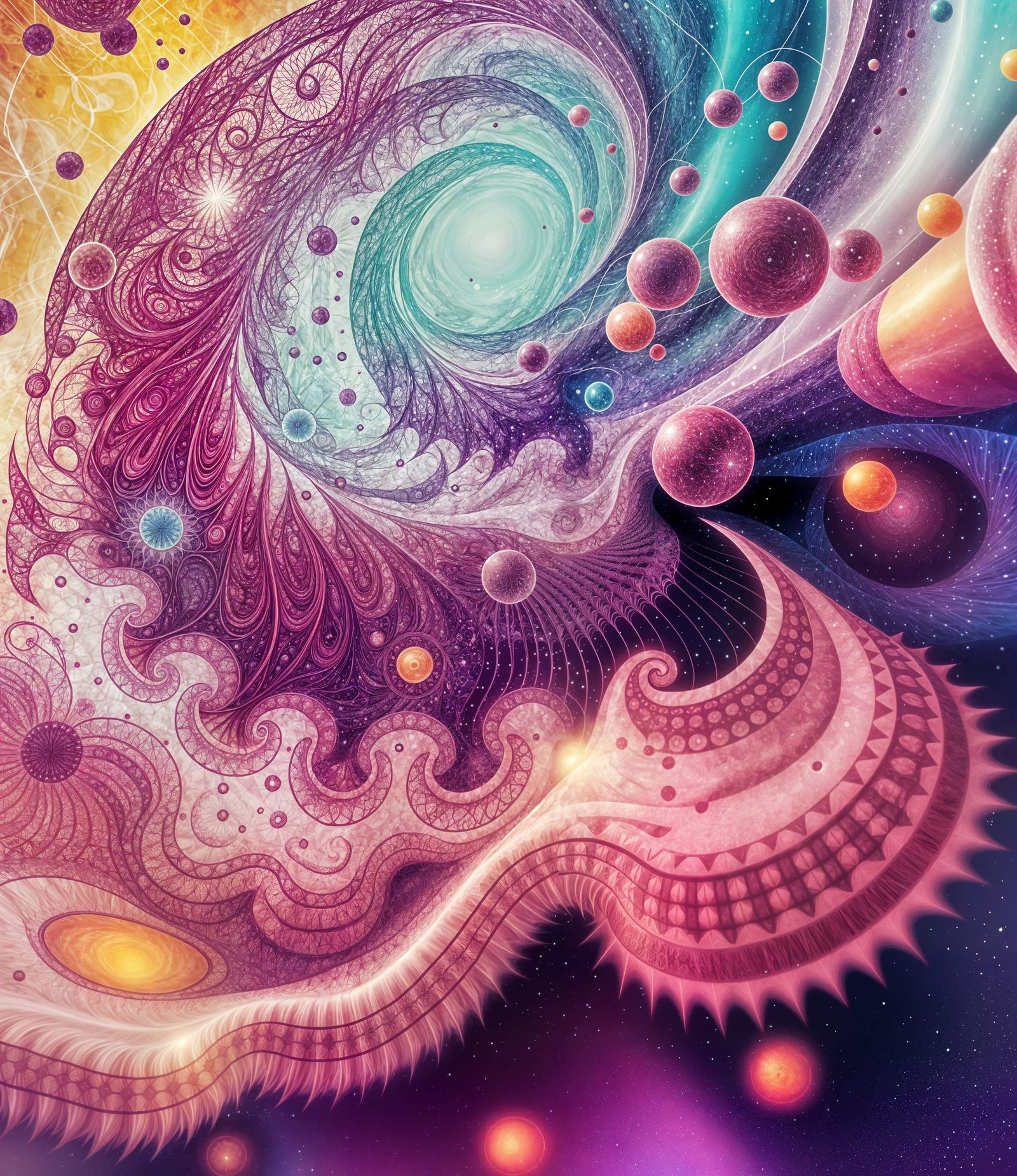 Abstract Fractal Art: Particles and Anti-Particles