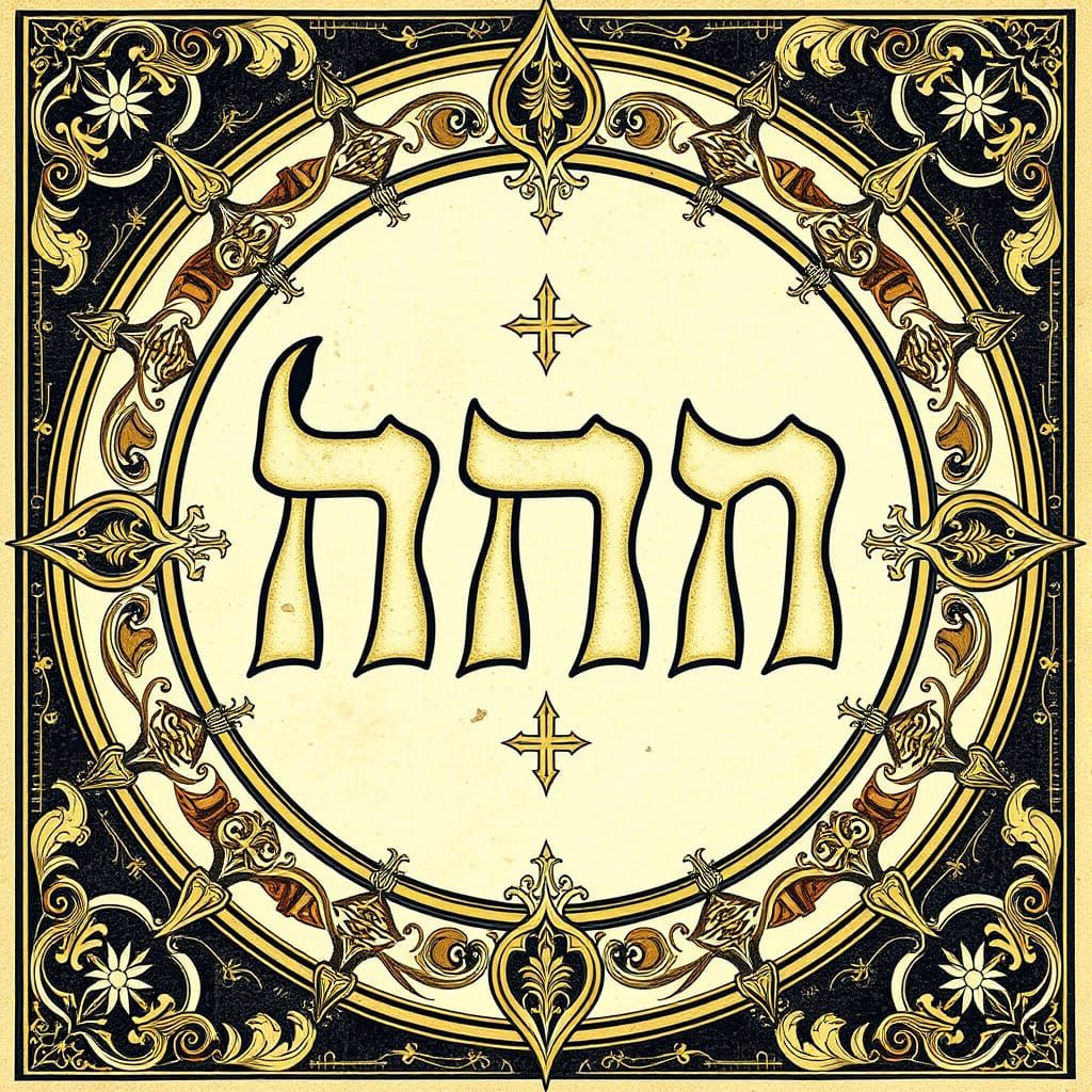 Mystical Hebrew Letters Form the Tetragrammaton