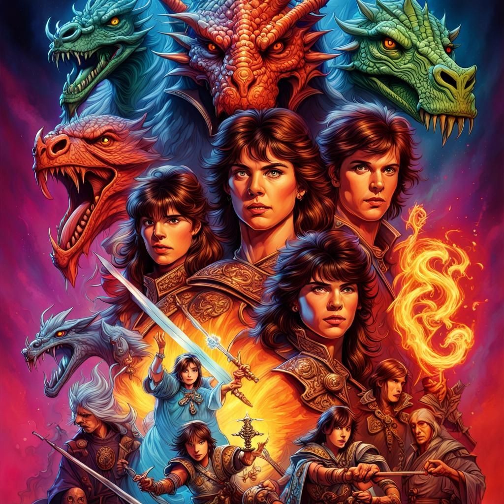Dungeons and Dragons 80s Movie Poster Art