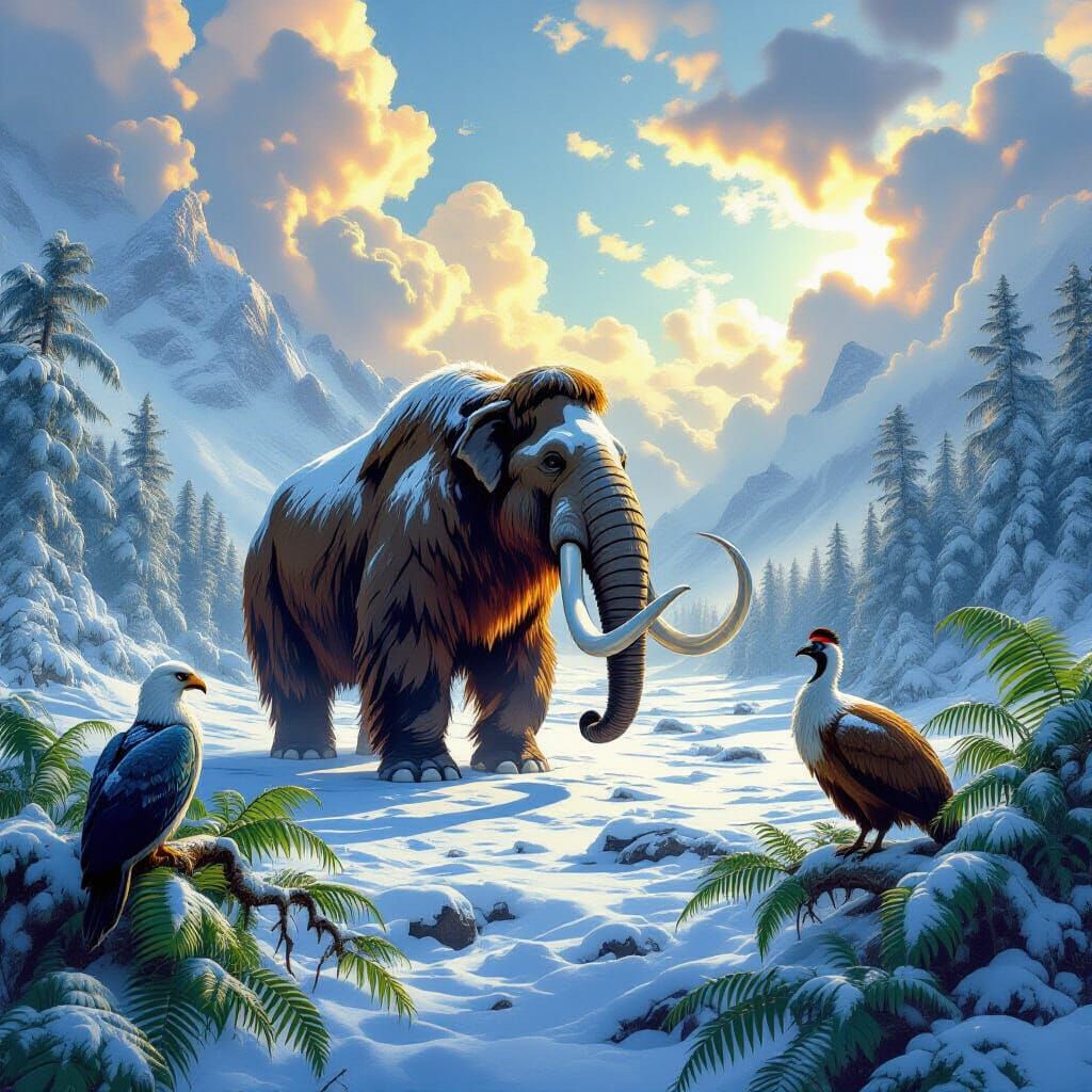 Extinct Animals Reimagined: A Surreal Habitat Restoration