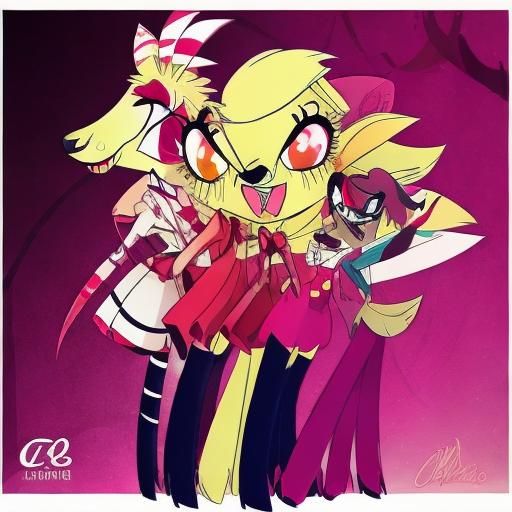 cute girl cartoon
<lora:vivziepop version 2:1.0> cartoon art by vivziepop