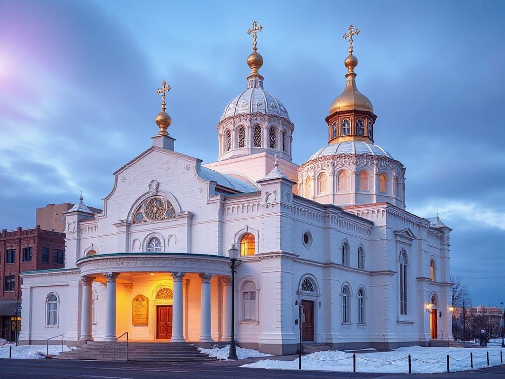 Ethereal Orthodox Temple in Modern Worcester
