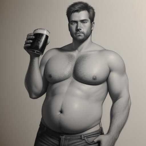 Hyperdetailed Charcoal Drawing of a Handsome Man