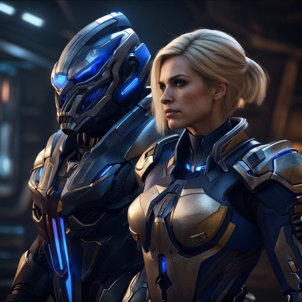 Commander Sheppard and Garrus Vakarian: Fantasy Art