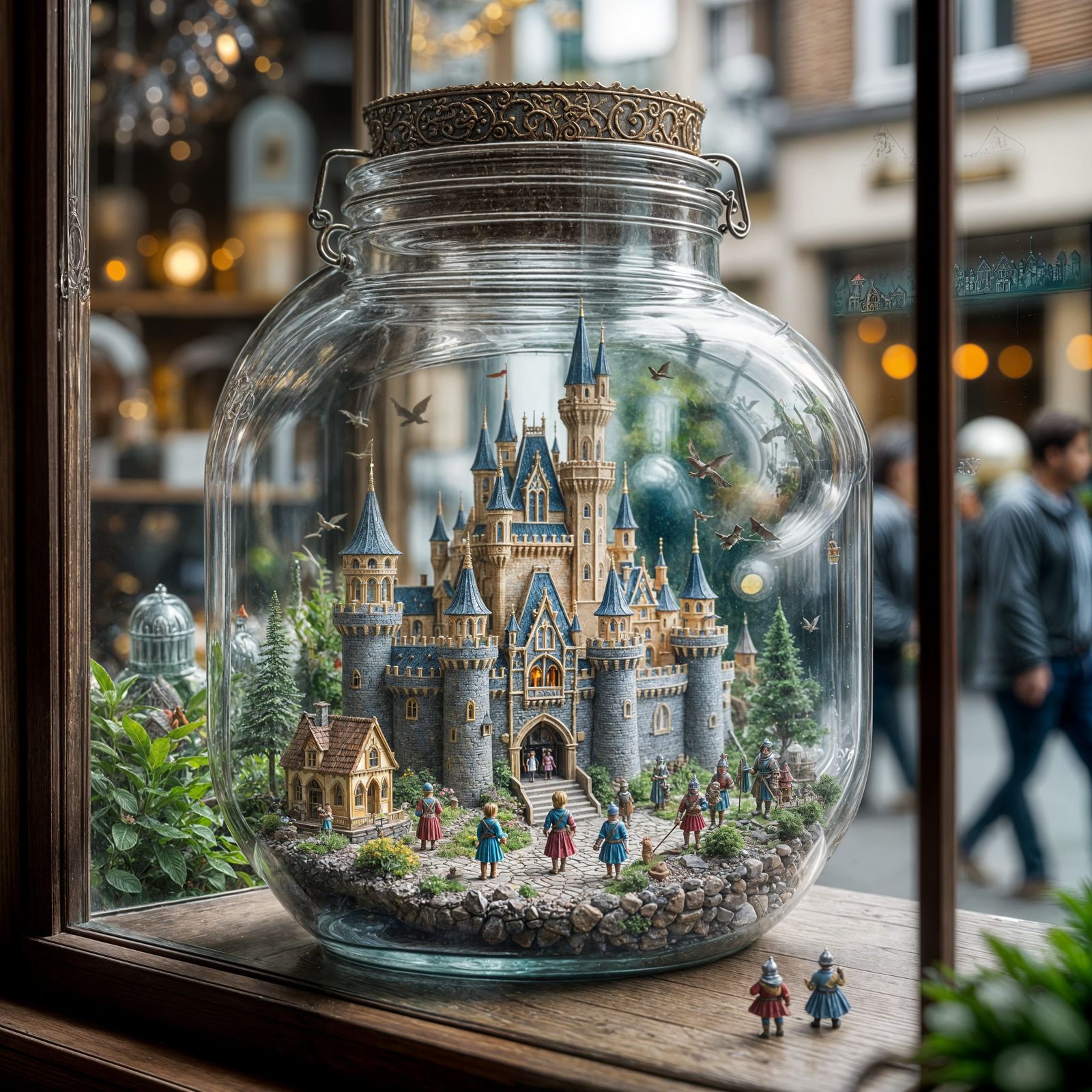 Miniature Kingdom Inside Glass Jar