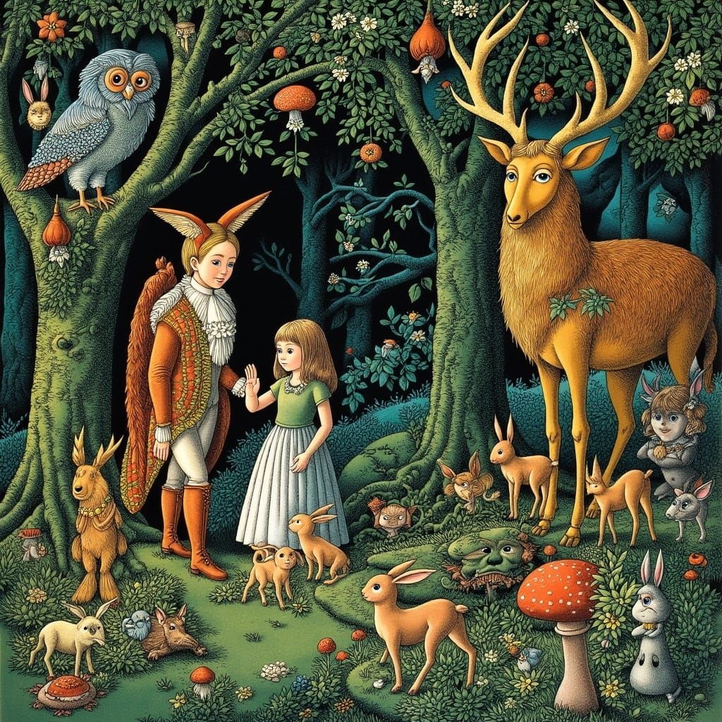 Maximalist Fairy Tale Forest Inspired by Raqib Shaw