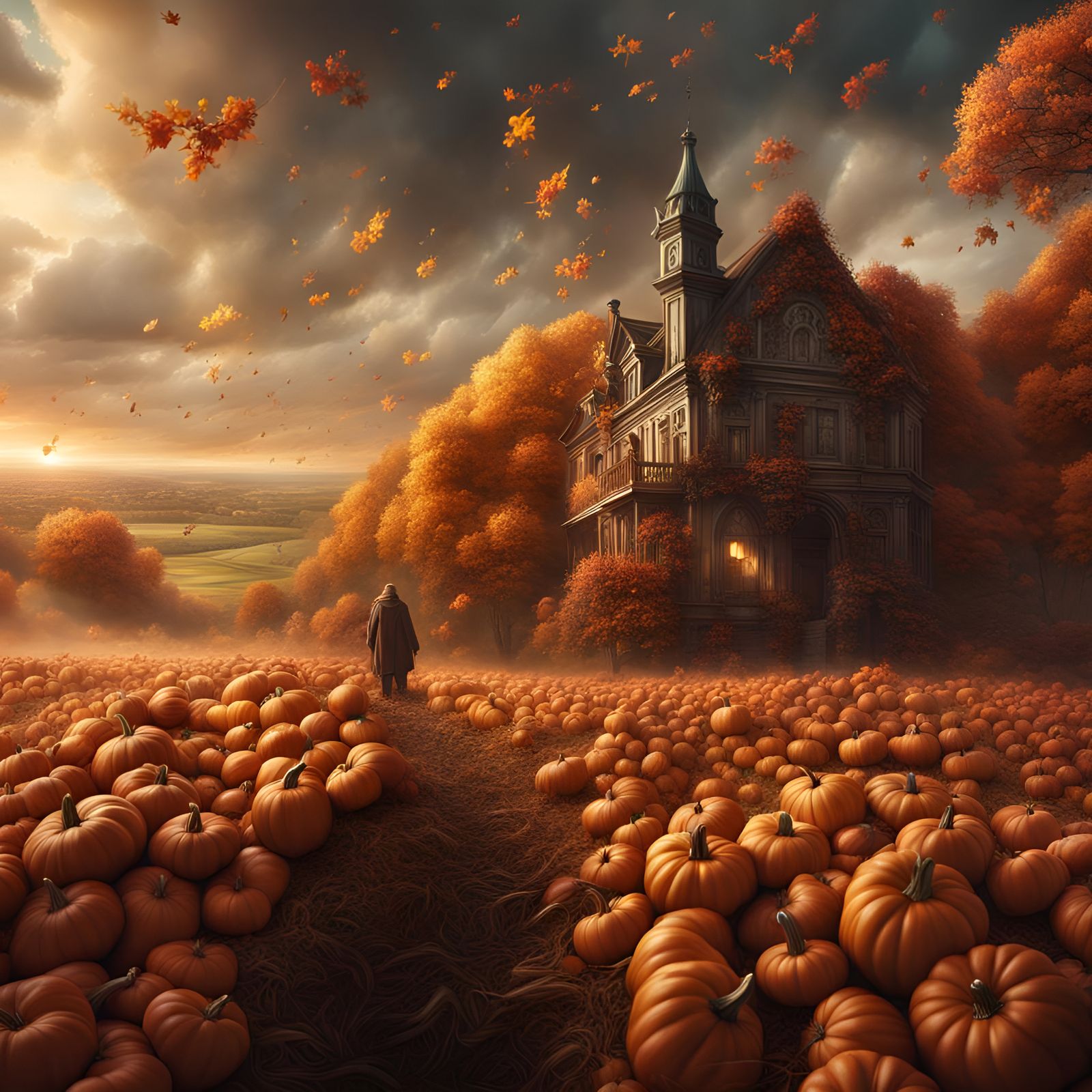 Dramatic Fall Harvest in Digital Matte Painting
