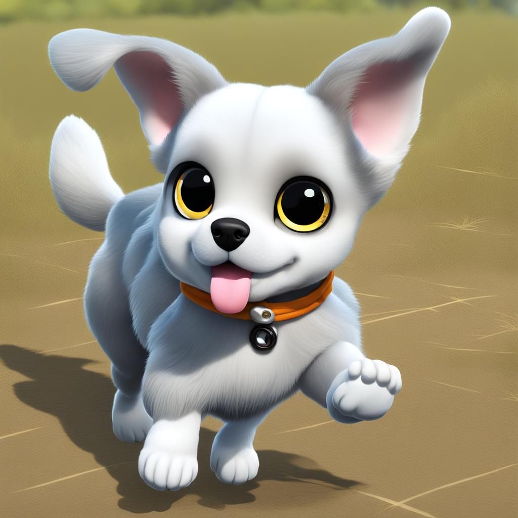 Stylized Cute Dog Character Design