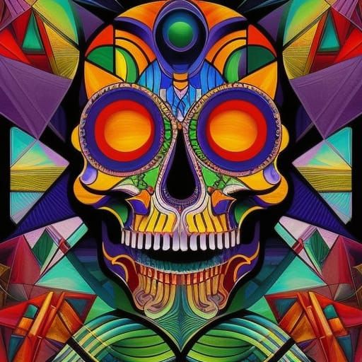 cubist skull