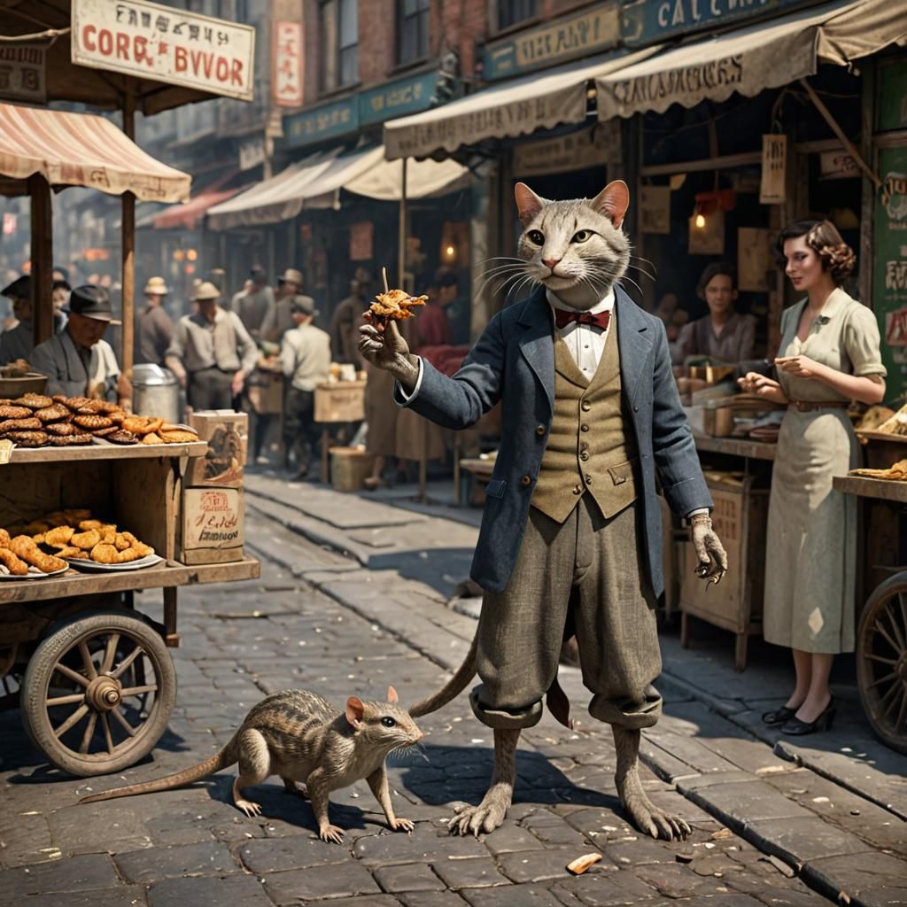 Lizard-rat on Stick and Ground