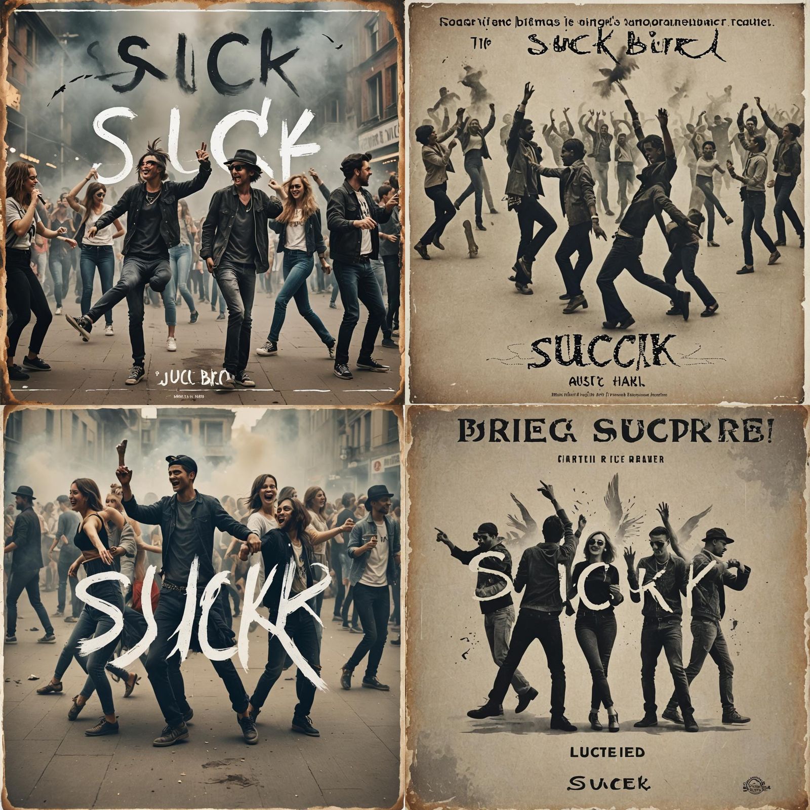 Smoky Dance Poster with Text Overlay